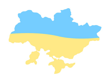 Ukraine semi flat color vector object preview picture