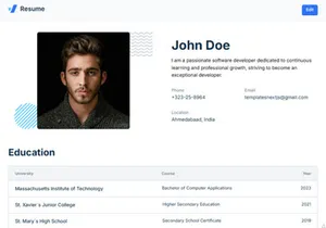 Resume Builder Website Template