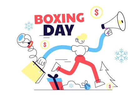 6 Boxing Day Vector Illustration