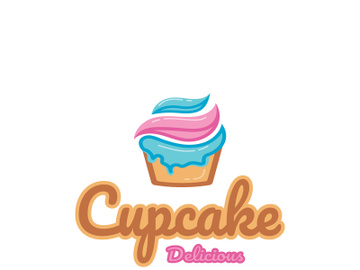 Cupcake Logo design vector illustration template. Cupcake bakery icon.cake store,caker shop ,vector preview picture