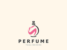 Perfume bottle logo design symbol can be used for business and cosmetic perfume shop template
