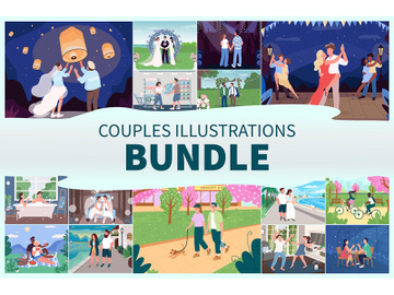 Couples illustrations bundle preview picture