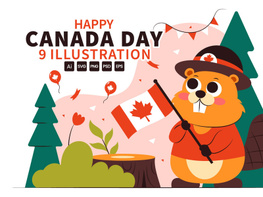 9 Happy Canada Day Illustration preview picture