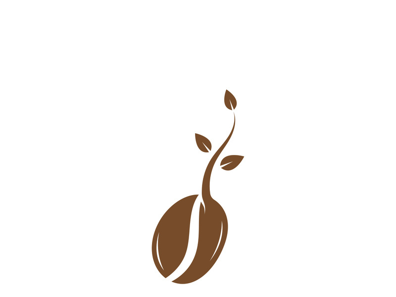 Premium coffee bean logo design.