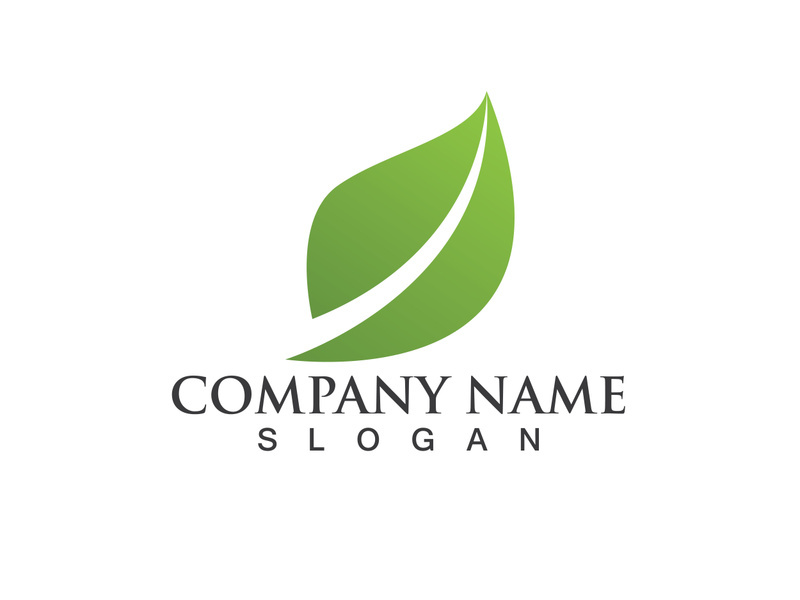 Eco leaf green logo vector