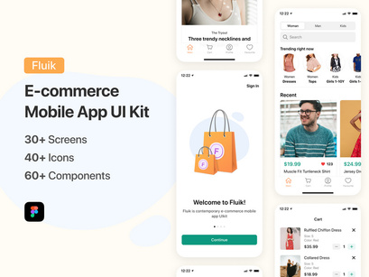 Fluik - E-commerce App UI Kit
