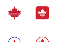 Canadian maple leaf logo design with a creative idea.