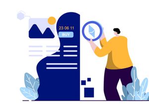 NFT Non Fungible Token  flat Illustration