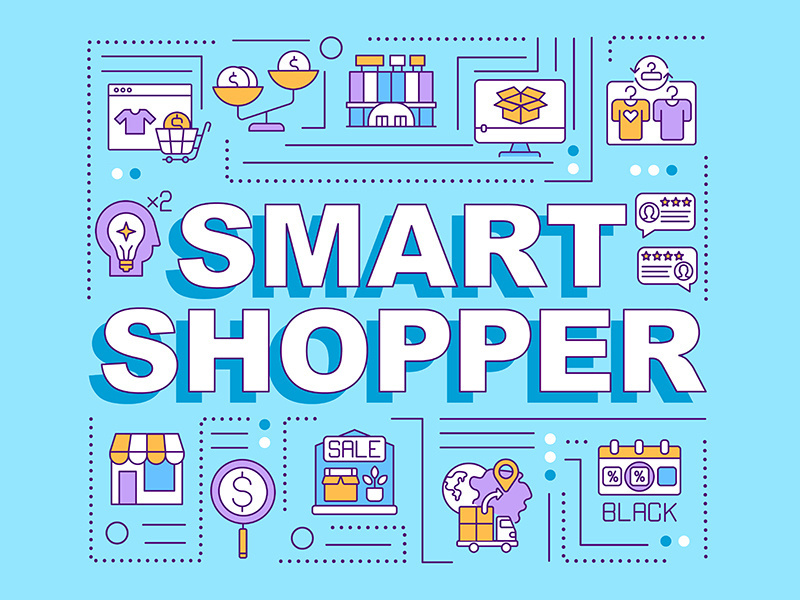 Smart shopper word concepts banner