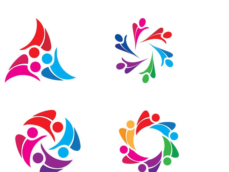 Community, network and social icon design template
