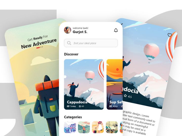 Travel.io App Design preview picture