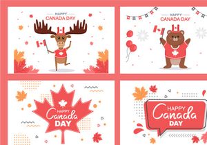 20 Happy Canada Day Celebration Illustration