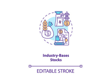 Industry-based stocks concept icon preview picture