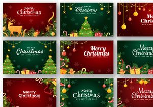 26 Merry Christmas and Happy New Year Illustration
