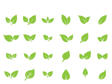 Leaf logo vector icon design template preview picture