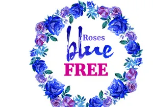 Blue Roses Floral Watercolor Set