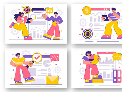 12 Market Research and Analysis Illustration