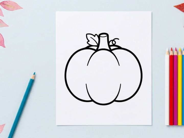 Halloween pumpkin jack-o-lantern with decorative bow. Classic autumn carved gourd for festive fall celebrations and spooky decor.