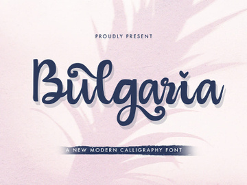 Bulgaria - Modern Calligraphy Font preview picture