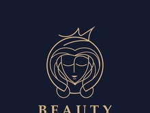 Woman Beauty care logo. fresh Nature beauty face saloon and spa design flat vector