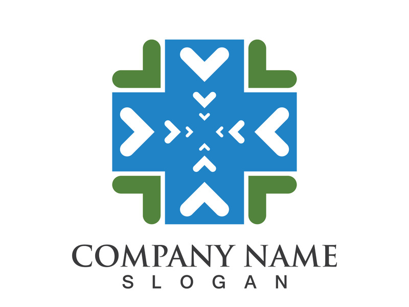 Medical health icon digital logo design vector illustration