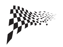 Race flag design illustration