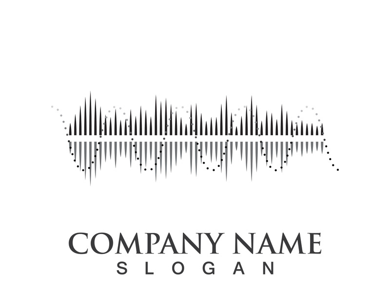 Sound waves vector illustration design template