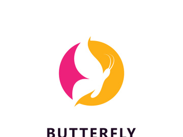 Beauty butterfly logo  symbol vector template preview picture
