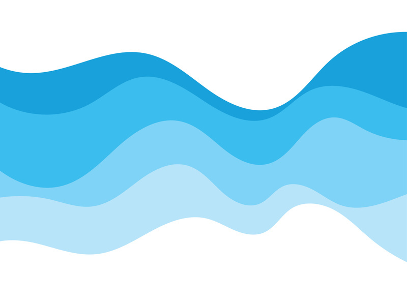 Abstract Water wave vector illustration design background