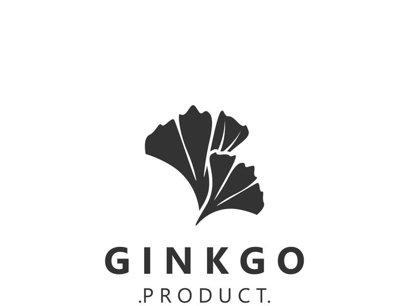 Ginkgo biloba leaf logo. can be used for herbal health products modern style logo design template