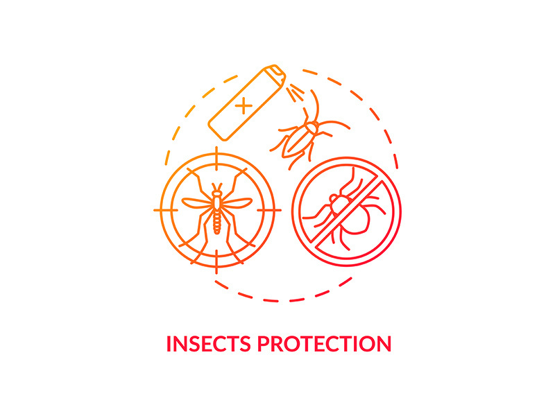 Insects protection concept icon