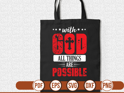 With God All Things Are Possible t shirt Design