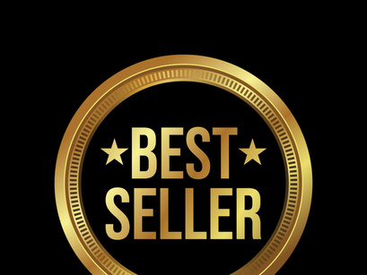 10 Best Seller icon design, Best Seller badge logo design template vector illustration