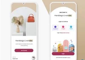 Buy Bags and Wallets Online Ecommerce Store Mobile App UI Kit