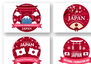 16 Japan National Foundation Day Illustration