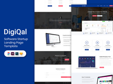 Software Startup Landing Page Template preview picture