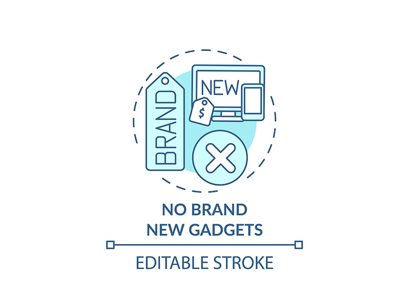 No brand new gadgets concept icon