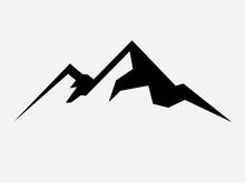 Mountain logo symbol, mountain vector sign