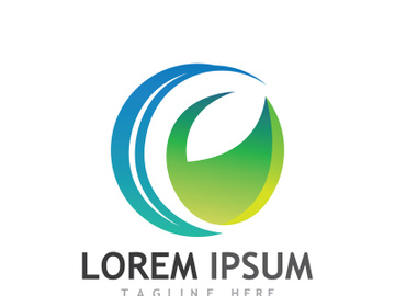 Colorful natural leaf logo design. preview picture