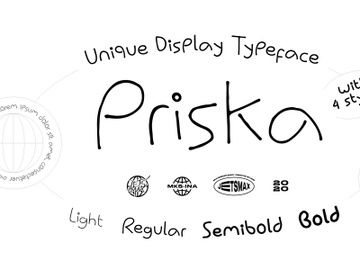 Priska - Unique Display Typeface preview picture