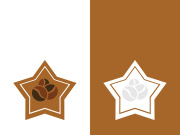 Coffee bean icon vector illustration template