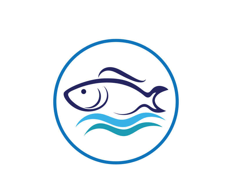 Fish logo template. Creative vector symbol