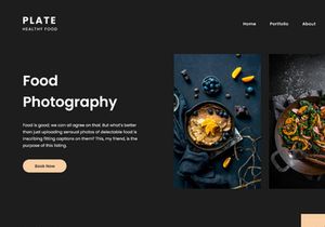 Food Photography Landing Page