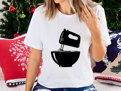 Hand Mixer and Bowl Outline Icon