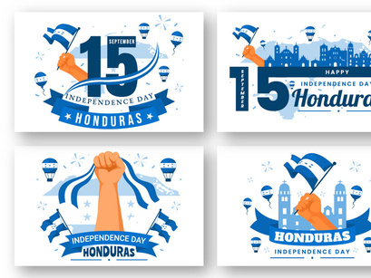 12 Honduras Independence Day Illustration