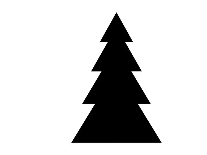Minimalist Christmas Tree Icon for Holiday Design and Decorations
