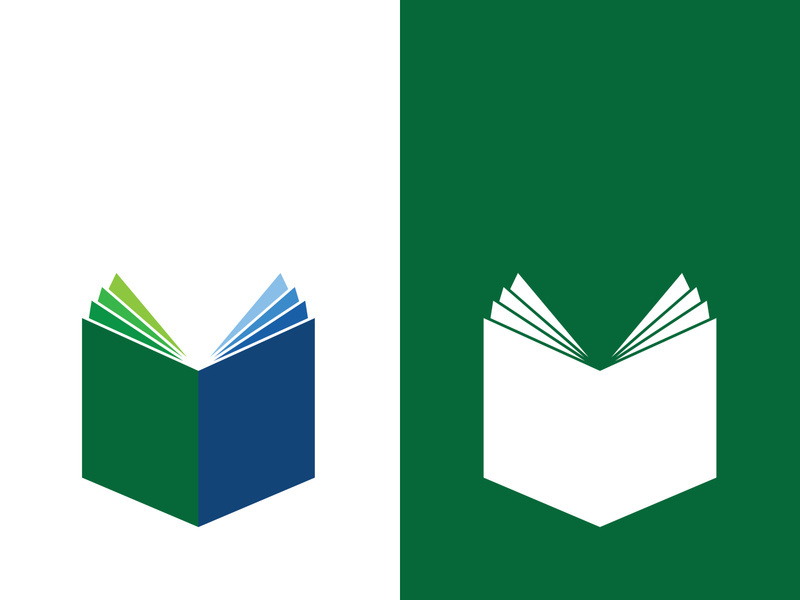 Digital book logo technology vector icon design