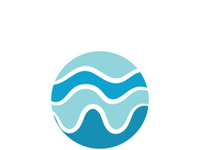 Water wave icon vector illustration design logo