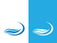 Wave beach vector illustration design logo