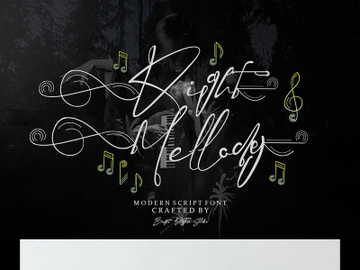 Right Mellody Script Font preview picture